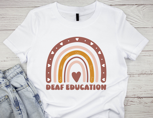 Deaf Education - Rainbow T-shirt