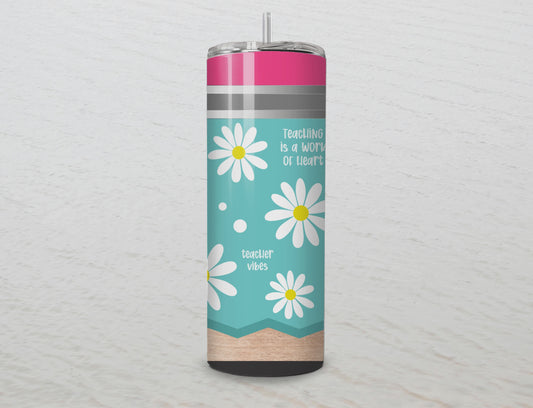 Daisy Teacher Tumbler 20 oz